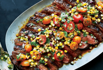 Flank Steak w/ Mashed Potatoes & Corn Salsa