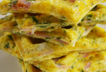 Ham & Cheese Waffle Omelette