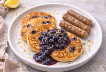 Lemon Blueberry Protein Pancake